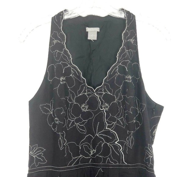 Ann Taylor Floral Embroidered Fit & Flare Dress - Picture 3 of 7